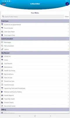 MyMountSinai android App screenshot 2